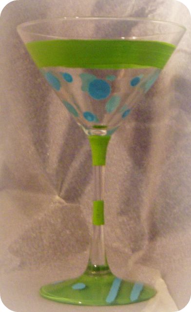 Tropical Sizzle- Blue- Martini Glass